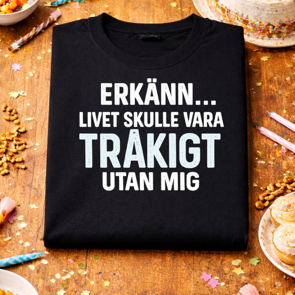 T-shirt med roligt citat: Sarkastisk 'Erkänn det' kaxig t-shirt